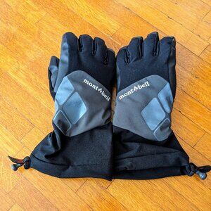 MONTBELL Women's Powder Gloves Insulated Drytec (Black/Gray) SMALL